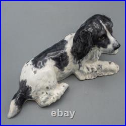 READ- Royal Crown Derby Spaniel Dog Lying Down F495 Figurine FREE USA SHIPPING