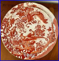 RED AVES Royal Crown Derby Two Salad Plates And 1 Dinner England