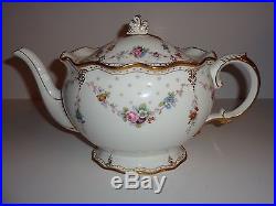 ROYAL ANTOINETTE Royal Crown Derby LARGE TEAPOT Bone China