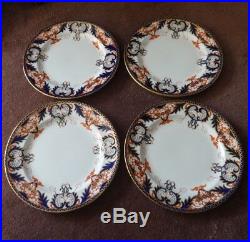 ROYAL CROWN DERBY 10 DINNER PLATES IMARI 1270 Qty of 4, Wonderful Condition