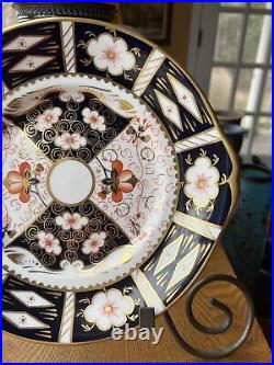 ROYAL CROWN DERBY 1934 IMARI TWIN HANDLED COMPOTE Cake Serving Dish RARE 10
