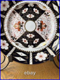 ROYAL CROWN DERBY 1934 IMARI TWIN HANDLED COMPOTE Cake Serving Dish RARE 10