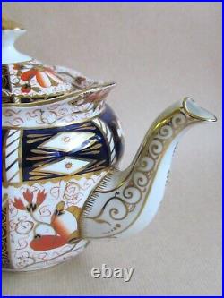 ROYAL CROWN DERBY 2451 PATTERN IMARI 2 PINT TEAPOT MINT VINTAGE 1921 (Ref6527)