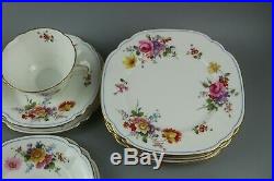 ROYAL CROWN DERBY 24pc TEA SET PATTERN 9875 Posies