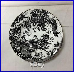 Royal Crown Derby Black Aves Platinum Salad Plate 8 1/2 Bone China England