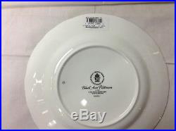 Royal Crown Derby Black Aves Platinum Salad Plate 8 1/2 Bone China England