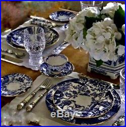 ROYAL CROWN DERBY BLUE MIKADO Dinner Service for Six incl SERVICING PIECES