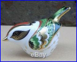 ROYAL CROWN DERBY Bird Paperweight Firecrest 2009