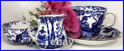 ROYAL CROWN DERBY? Blue Mikado? ELEVEN PIECE Tea For FOUR? Antique/Vintage