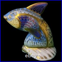 ROYAL CROWN DERBY Bone China Figurine / Paperweight Guppy Fish 970/2500
