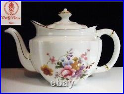 ROYAL CROWN DERBY British Antique Teapot Derby Posies