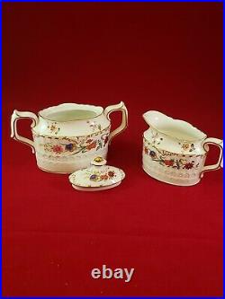 ROYAL CROWN DERBY CHATSWORTH CREAMER & SUGAR BOWL With LID SET. EXCELLENT