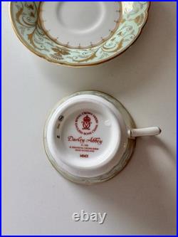 ROYAL CROWN DERBY DARLEY ABBEY FOOTED TEA CUP & SAUCER new with tags