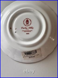 ROYAL CROWN DERBY DARLEY ABBEY FOOTED TEA CUP & SAUCER new with tags