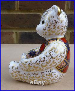 ROYAL CROWN DERBY Diamond Jubilee Teddy Bear Limited Edition Paperweight