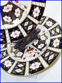 ROYAL CROWN DERBY England TRADITIONAL IMARI 4 Large 10 5/8 Dinner Plates 2451