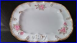 ROYAL CROWN DERBY English Bone China Pinxton Rose 15 by 12 Platter Exc