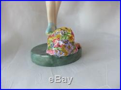 ROYAL CROWN DERBY FIGURE CONQUEST BY MISS M. R. LOCKE STANDS 9 1/2 C. 1930's