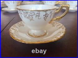 ROYAL CROWN DERBY FINE BONE CHINA VINE GOLD PATTERN Service for 6