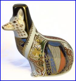 ROYAL CROWN DERBY Fine Bone China Paperweight Figurine Welsh Corgi 455/500