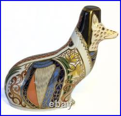 ROYAL CROWN DERBY Fine Bone China Paperweight Figurine Welsh Corgi 455/500