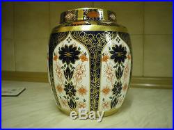 Royal Crown Derby Ginger Jar, Large Size, Imari 1128 Pattern(gold Banding)