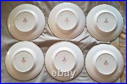 ROYAL CROWN DERBY GOLD AVES Bread & Butter 6 Plates 6.25 diamator