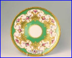 ROYAL CROWN DERBY Hand-Painted 1906 Gold Embellished Plate