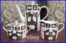 ROYAL CROWN DERBY IMARI 13 PC. COFFEE/TEA SET Service for 5