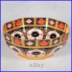 Royal Crown Derby Imari Octagon Shaped Bowl Pattern #1128