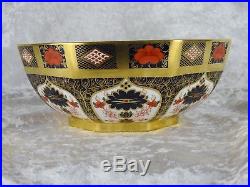 ROYAL CROWN DERBY IMARI PATTERN 1128 OCTAGONAL BOWL 25 cm