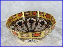 ROYAL CROWN DERBY IMARI PATTERN 1128 OCTAGONAL BOWL 25 cm