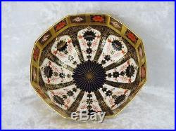 ROYAL CROWN DERBY IMARI PATTERN 1128 OCTAGONAL BOWL 25 cm