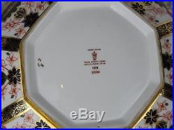 ROYAL CROWN DERBY IMARI PATTERN 1128 OCTAGONAL BOWL 25 cm