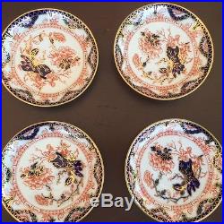 Royal Crown Derby Imari Style Set Of 4 Cup & Saucers 3397 Flowers