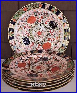 Royal Crown Derby Imari Vintage Set Of 6 Plates Gorgeous