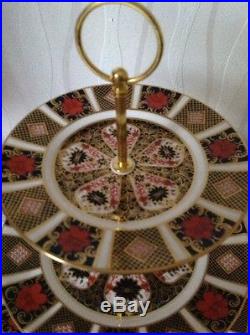 ROYAL CROWN DERBY'Imari 1128' Cake Stand, Excellent Condition