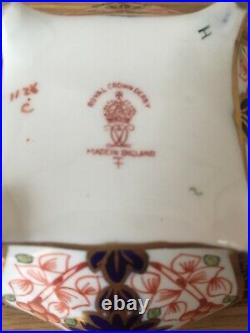 ROYAL CROWN DERBY'Imari 1128' Lidded Trinket Dish c1924 Excellent Cond RARE