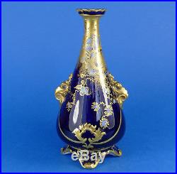 ROYAL CROWN DERBY Imari Fine Blue & Gold VASE Pattern 5796 Date 1900