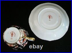 ROYAL CROWN DERBY Imari Pattern #2451 Tea Cup & Saucer U. K. C. 1912-16