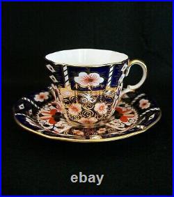 ROYAL CROWN DERBY Imari Pattern #2451 Tea Cup & Saucer U. K. C. 1913-50's