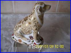 ROYAL CROWN DERBY LABRADOR PAPERWEIGHT GOLD STOPPER 1st QUALITY