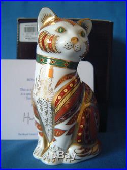 Royal Crown Derby Marmaduke The Cat Paperweight Ltd. Ed