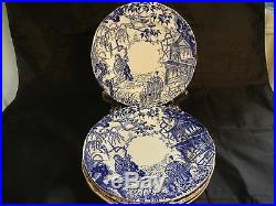 Royal Crown Derby Mikado 5 Brunch / Luncheon Plates 9 1922-7 Exc