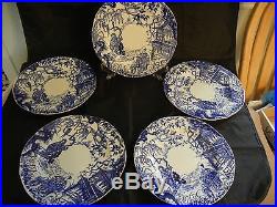 Royal Crown Derby Mikado 5 Brunch / Luncheon Plates 9 1922-7 Exc