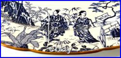 ROYAL CROWN DERBY MIKADO BLUE 13x11 OVAL SERVING PLATTER