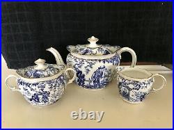 ROYAL CROWN DERBY MIKADO RARE all 1927 VINTAGE MATCHED TEAPOT, CREAM-SUGAR
