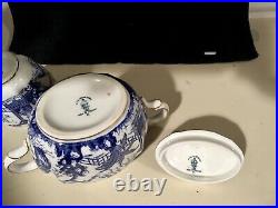 ROYAL CROWN DERBY MIKADO RARE all 1927 VINTAGE MATCHED TEAPOT, CREAM-SUGAR