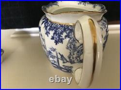 ROYAL CROWN DERBY MIKADO RARE all 1927 VINTAGE MATCHED TEAPOT, CREAM-SUGAR