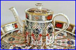 ROYAL CROWN DERBY Miniature Tea Service With Tray Old Imari 1128 Boxed 1980s